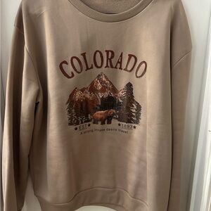 Colorado Graphic Men's Sweater - Tan